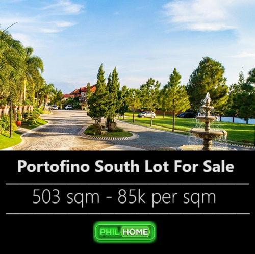 Portofino South Lot 503sqm For Sale