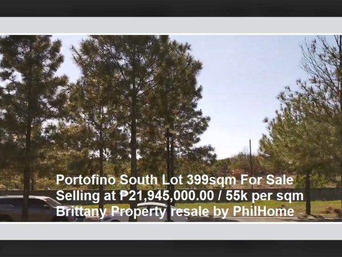 Portofino South Brittany lot 399 sqm For Sale