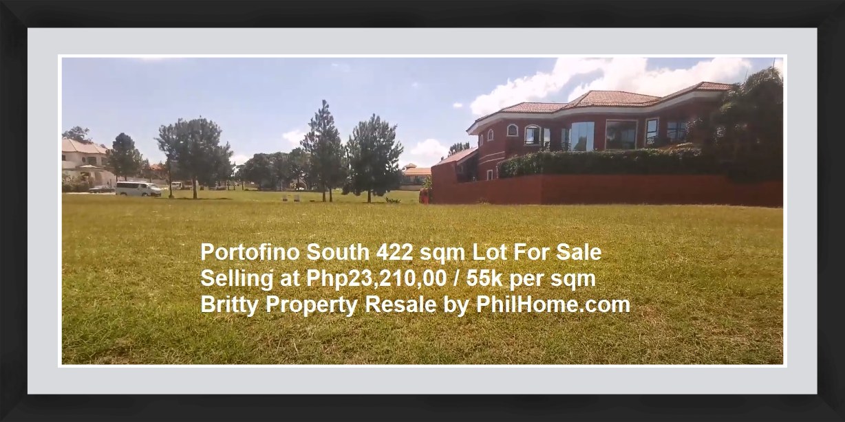 Portofino South Lot 422sqm For Sale