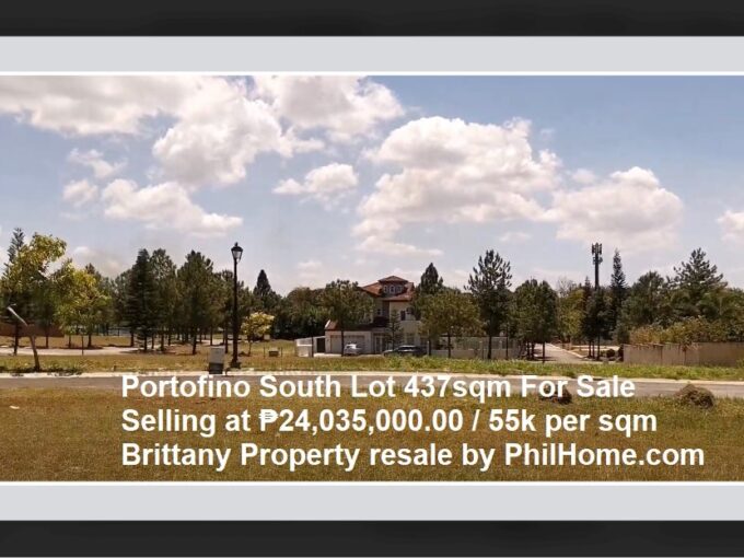Portofino South Brittany lot 437 sqm For Sale