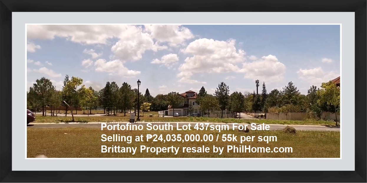 Portofino South Lot 437sqm For Sale