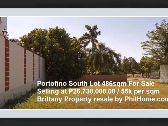 Portofino South Brittany lot 486 sqm For Sale