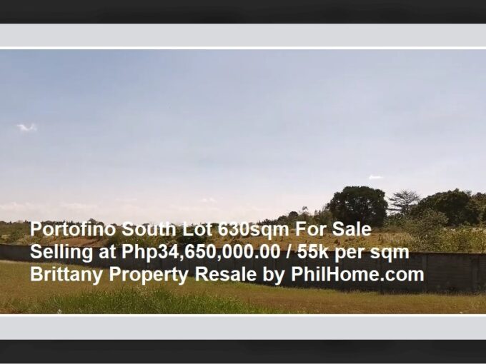 Portofino South Brittany lot 630 sqm For Sale