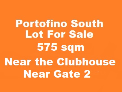 portofino south lot for sale 575sqm