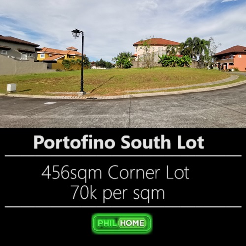 Portofino South Lot For Sale 456sqm Corner Lot