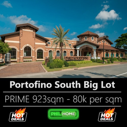 Portofino South Lot For Sale PRIME 923 sqm lot